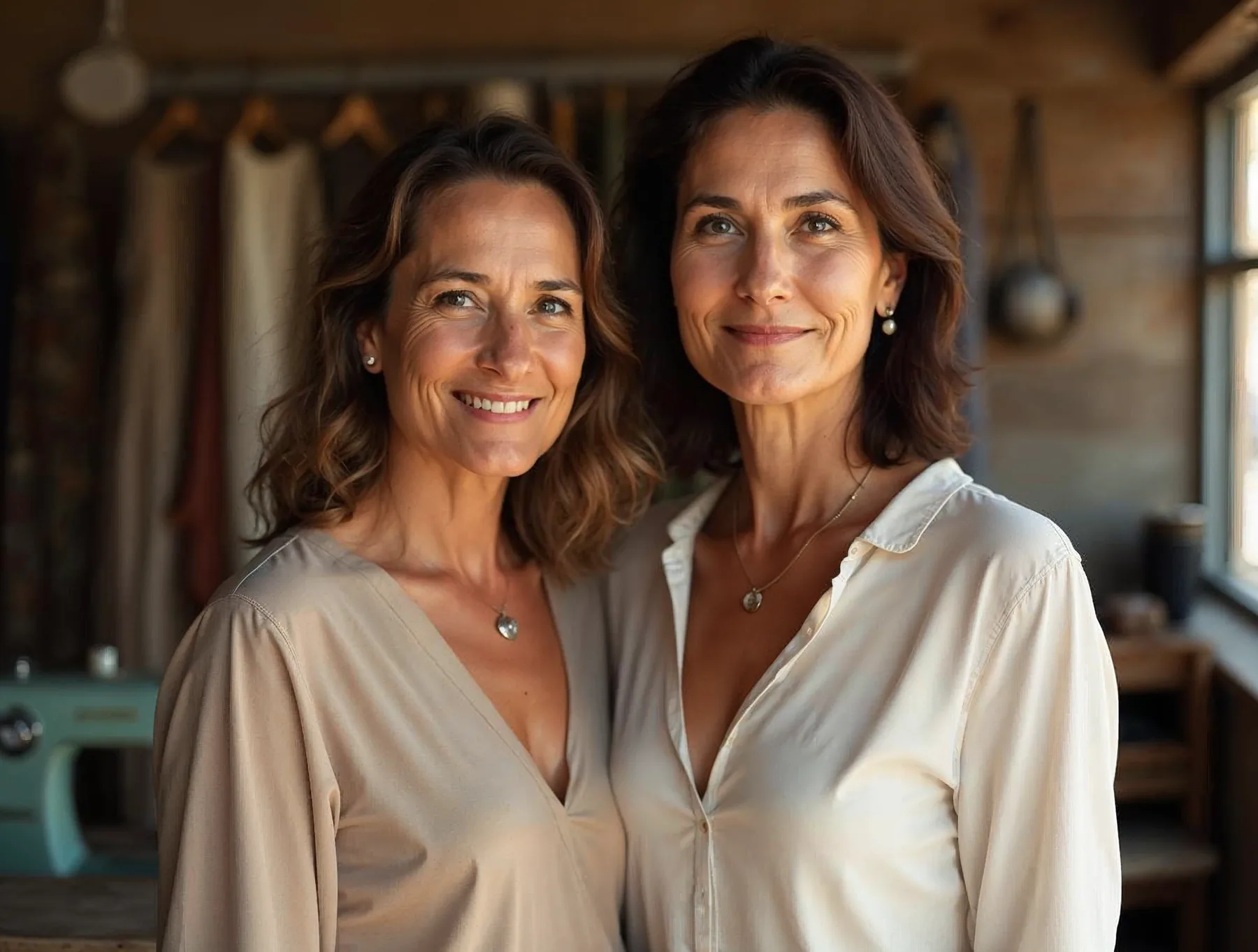 Foto provisional editorial de look femenino YACADI con camisa azul.